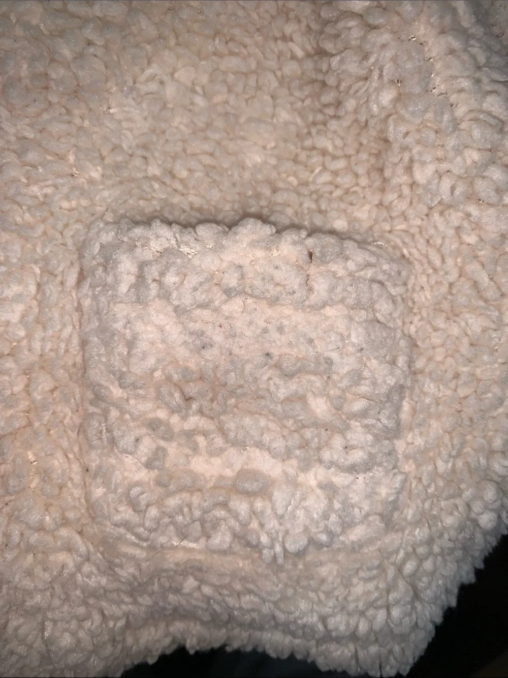 Baby Boden Cream Sherpa Hooded Puffer with Bear-Ear Hood
